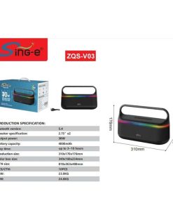 SING-E haut parleur Bluetooth ZQS-V03